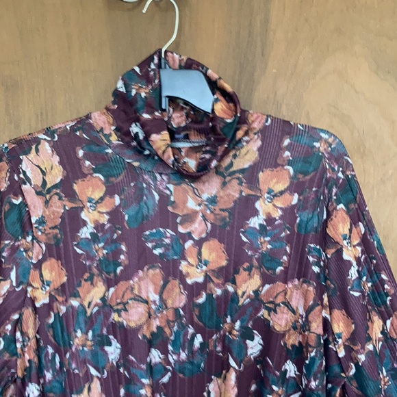 3/$45 AGB floral print top pullover shirt casual boho bohemian office size 2X - Picture 5 of 17